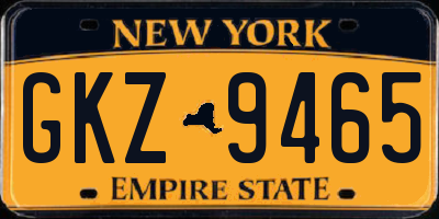 NY license plate GKZ9465