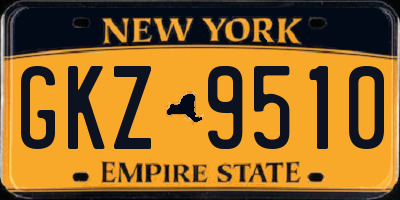 NY license plate GKZ9510
