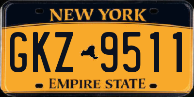 NY license plate GKZ9511
