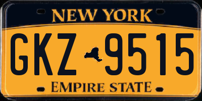 NY license plate GKZ9515