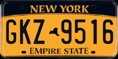 NY license plate GKZ9516