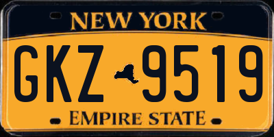 NY license plate GKZ9519