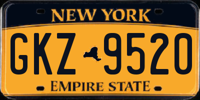 NY license plate GKZ9520