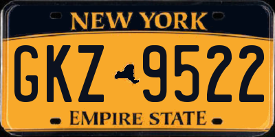 NY license plate GKZ9522
