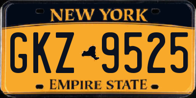NY license plate GKZ9525