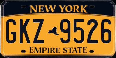 NY license plate GKZ9526