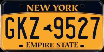 NY license plate GKZ9527