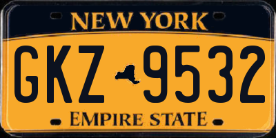 NY license plate GKZ9532