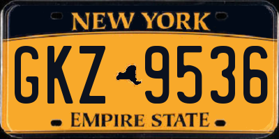 NY license plate GKZ9536