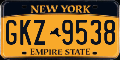 NY license plate GKZ9538