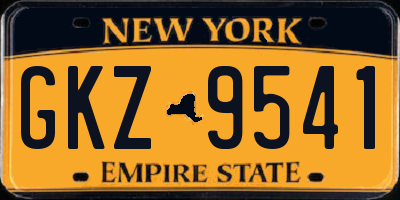 NY license plate GKZ9541