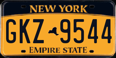 NY license plate GKZ9544