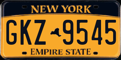 NY license plate GKZ9545
