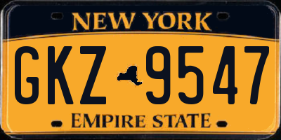 NY license plate GKZ9547