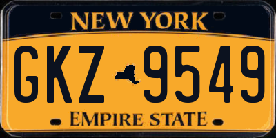 NY license plate GKZ9549