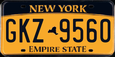NY license plate GKZ9560