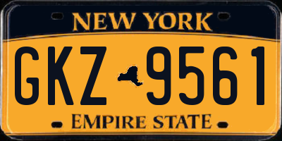 NY license plate GKZ9561