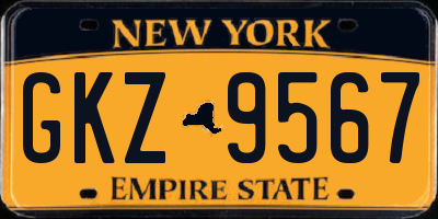 NY license plate GKZ9567