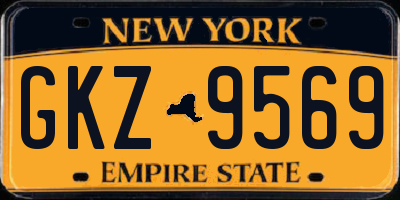 NY license plate GKZ9569