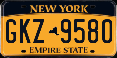 NY license plate GKZ9580