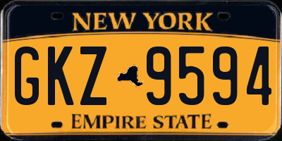 NY license plate GKZ9594