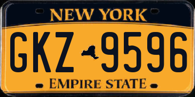 NY license plate GKZ9596