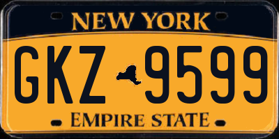NY license plate GKZ9599