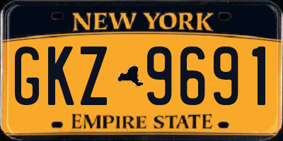 NY license plate GKZ9691