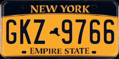 NY license plate GKZ9766