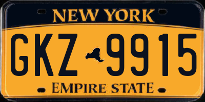 NY license plate GKZ9915