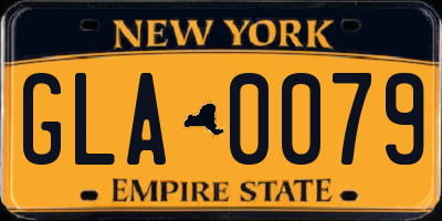NY license plate GLA0079