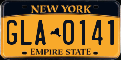 NY license plate GLA0141