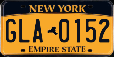 NY license plate GLA0152