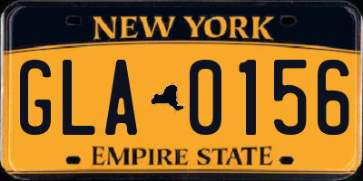 NY license plate GLA0156