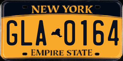 NY license plate GLA0164