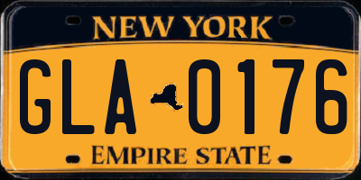 NY license plate GLA0176