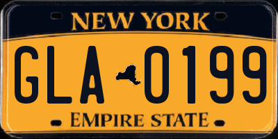 NY license plate GLA0199