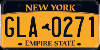 NY license plate GLA0271