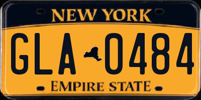 NY license plate GLA0484