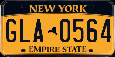NY license plate GLA0564
