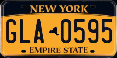NY license plate GLA0595
