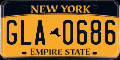 NY license plate GLA0686