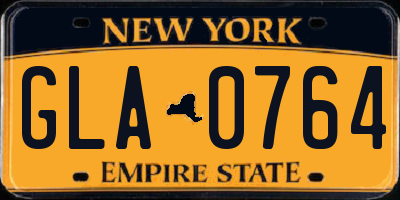NY license plate GLA0764