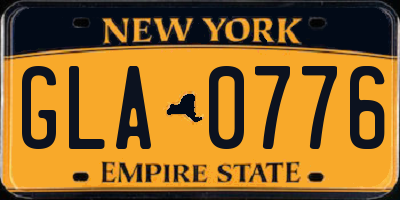 NY license plate GLA0776