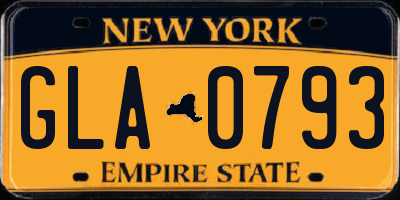 NY license plate GLA0793