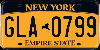 NY license plate GLA0799
