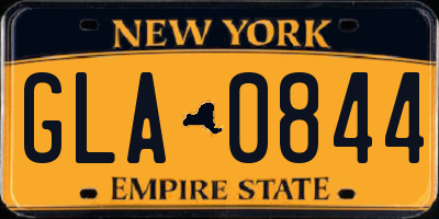 NY license plate GLA0844