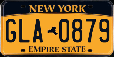 NY license plate GLA0879