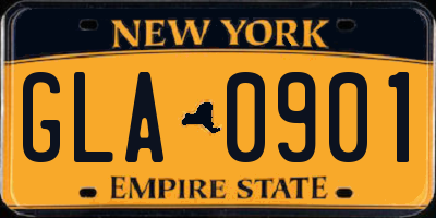 NY license plate GLA0901