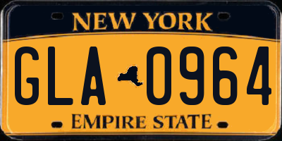 NY license plate GLA0964